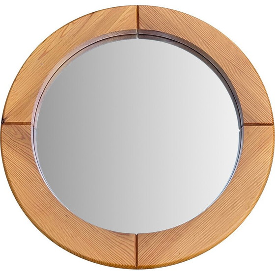 Image 1 of Miroir en orme vintage, 1970