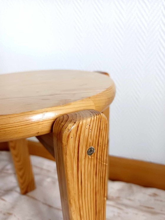 Image 1 of Tabouret Scandinave En Pin Massif 