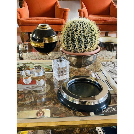 Image 1 of Briquet de table vintage en lucite claire, Italie 1970