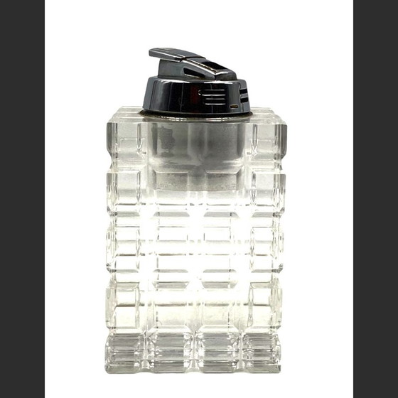 Image 1 of Briquet de table vintage en lucite claire, Italie 1970