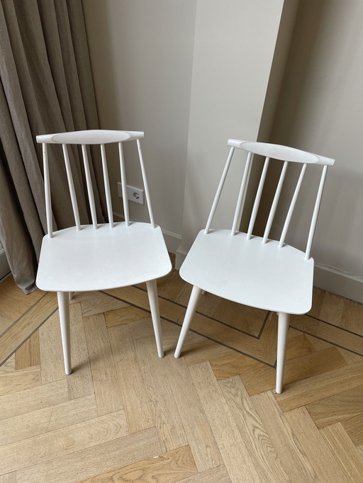 2X Chaise de foin J77- Blanc