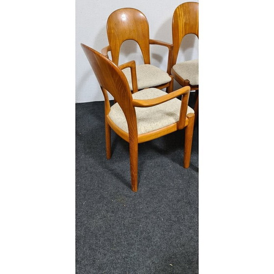 Image 1 of Ensemble de 6 chaises de salle à manger vintage en teck par Niels Koefoed pour Hornslet, Danemark