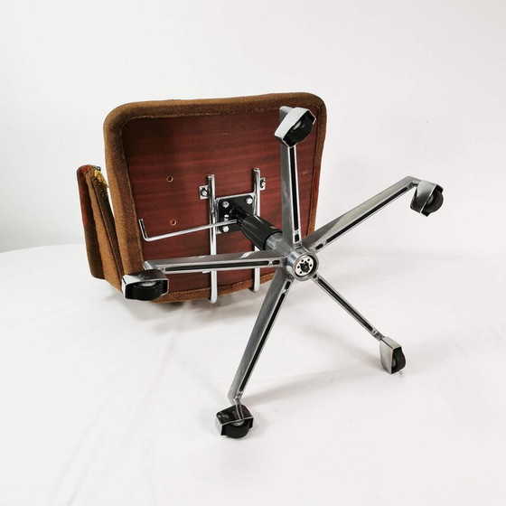 Image 1 of Chaise de bureau vintage en métal, chrome et tissu par Jacob Jensen pour Labofa, Danemark années 1960