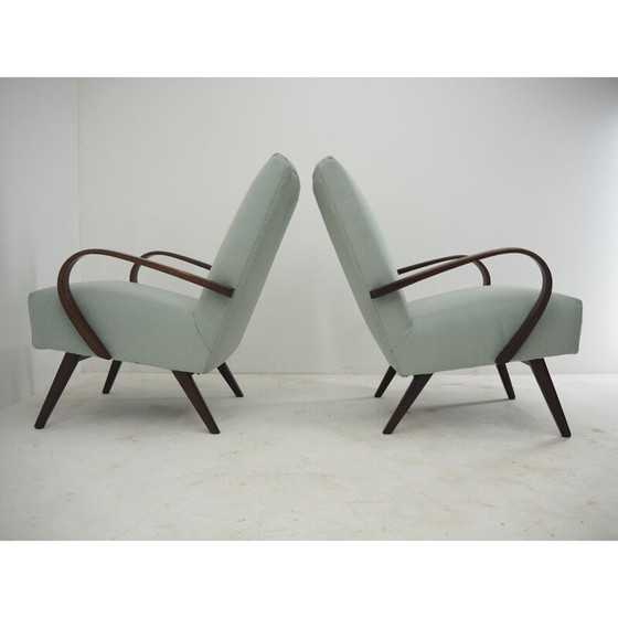 Image 1 of Paire de fauteuils TonThonet en hêtre gris, Tchécoslovaquie années 1960