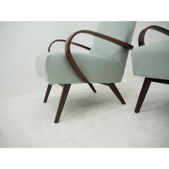 Image 1 of Paire de fauteuils TonThonet en hêtre gris, Tchécoslovaquie années 1960