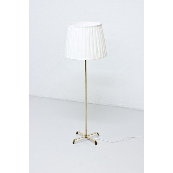 Image 1 of Lampadaire vintage suédois en laiton par Böhlmarks, 1940