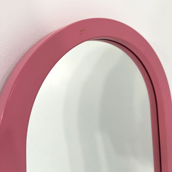 Image 1 of Miroir à cadre rose d'Anna Castelli Ferrieri pour Kartell, 1980S