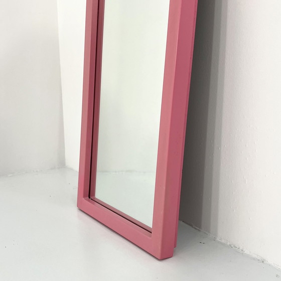 Image 1 of Miroir à cadre rose d'Anna Castelli Ferrieri pour Kartell, 1980S