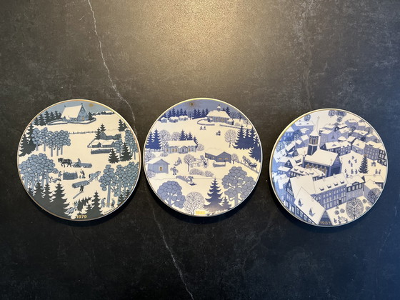 Image 1 of Arabia Finland Jaarbord / Annual Plate 1980 Ontwerp / Design : Raija Uosikkinen