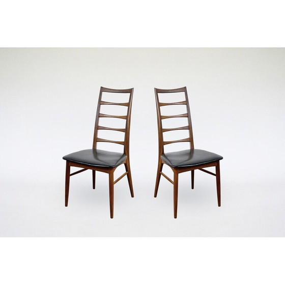 Image 1 of Paire de chaises Lis vintage en teck à dossier échelonné par Niels Koefoed pour Koefoeds Hornslet, 1960s