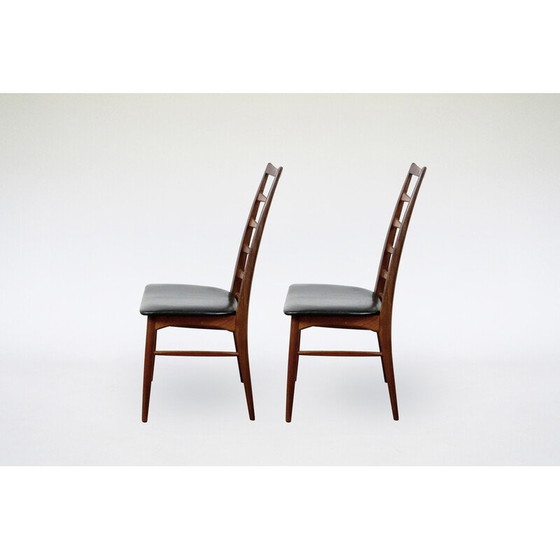 Image 1 of Paire de chaises Lis vintage en teck à dossier échelonné par Niels Koefoed pour Koefoeds Hornslet, 1960s