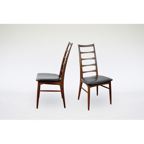 Image 1 of Paire de chaises Lis vintage en teck à dossier échelonné par Niels Koefoed pour Koefoeds Hornslet, 1960s