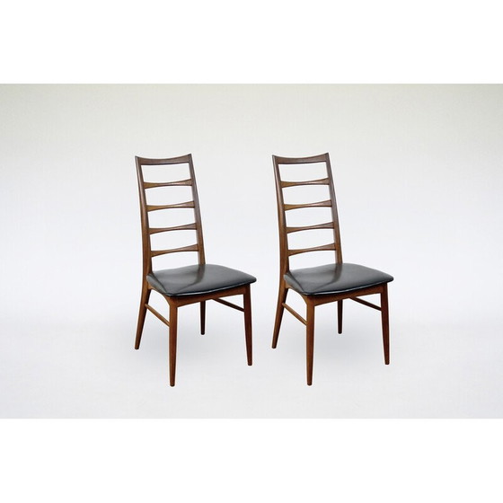 Image 1 of Paire de chaises Lis vintage en teck à dossier échelonné par Niels Koefoed pour Koefoeds Hornslet, 1960s