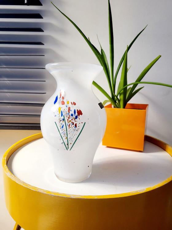 Image 1 of Vase en cristal de Val Saint Lambert Studio, numéroté Dec 17/86, Liège, années 1980