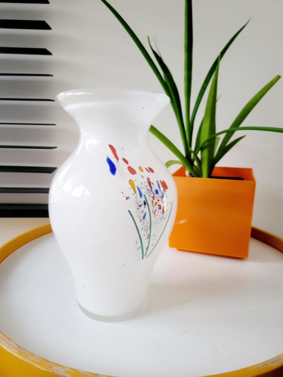 Image 1 of Vase en cristal de Val Saint Lambert Studio, numéroté Dec 17/86, Liège, années 1980