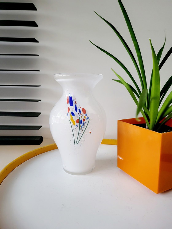 Image 1 of Vase en cristal de Val Saint Lambert Studio, numéroté Dec 17/86, Liège, années 1980