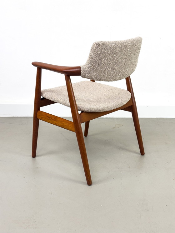 Image 1 of Set Of 4 Teak And Bouclé Gm-11 Armchairs By Svend Aage Eriksen For Glostrup, 1960S