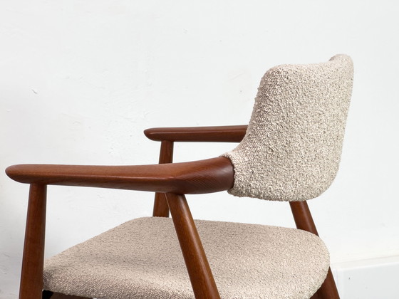 Image 1 of Set Of 4 Teak And Bouclé Gm-11 Armchairs By Svend Aage Eriksen For Glostrup, 1960S