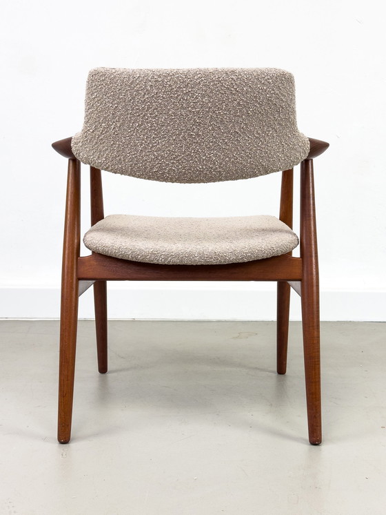 Image 1 of Set Of 4 Teak And Bouclé Gm-11 Armchairs By Svend Aage Eriksen For Glostrup, 1960S