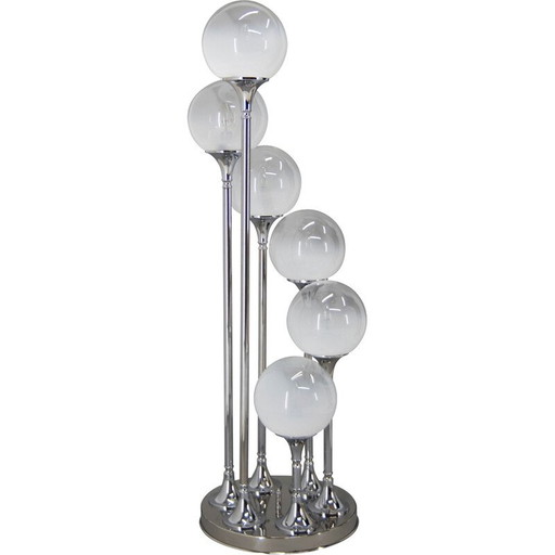 Lampadaire vintage à 6 branches par Targetti Sankey, Italie, années 1960