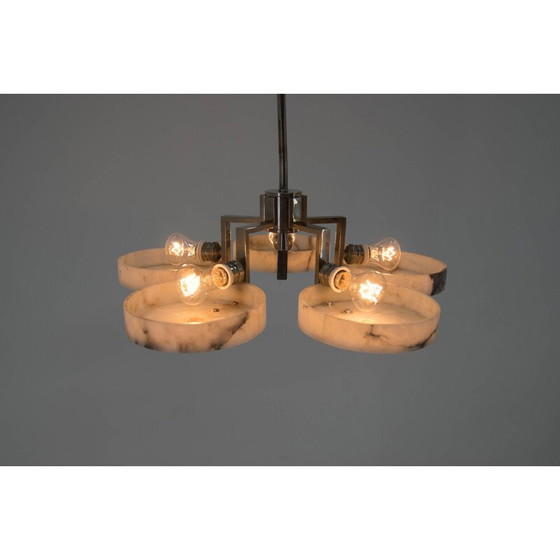 Image 1 of Lustre en marbre art déco, 1930