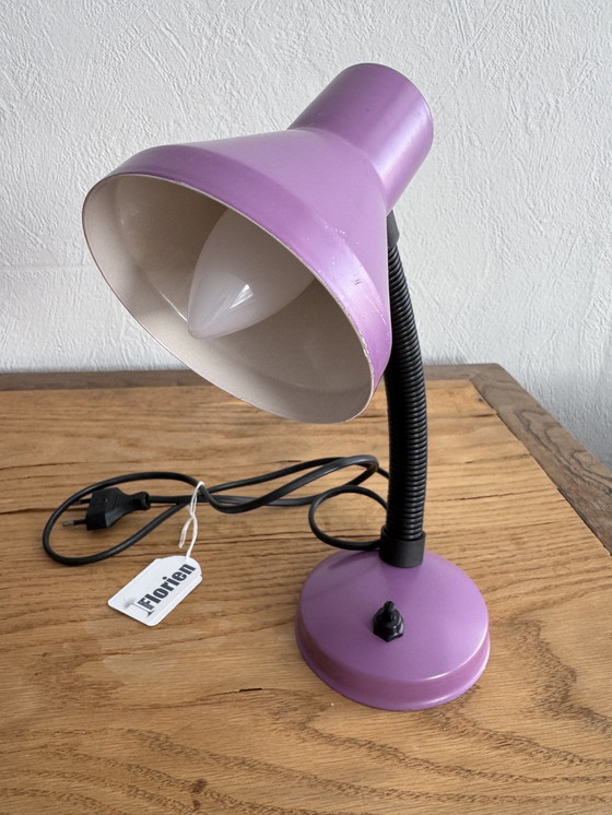 Image 1 of Lampe de bureau vintage violette 70s/80s