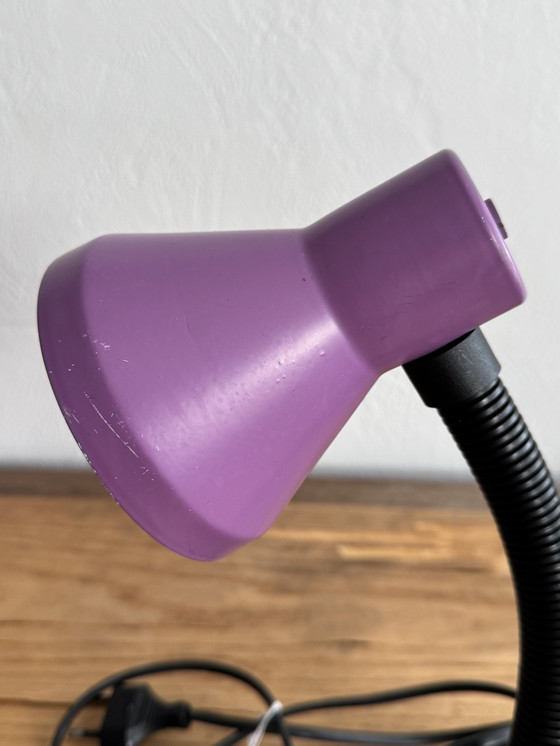 Image 1 of Lampe de bureau vintage violette 70s/80s