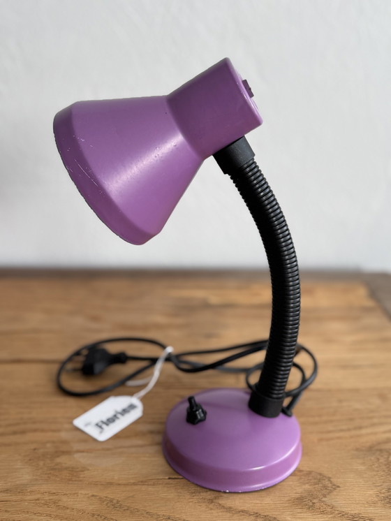 Image 1 of Lampe de bureau vintage violette 70s/80s