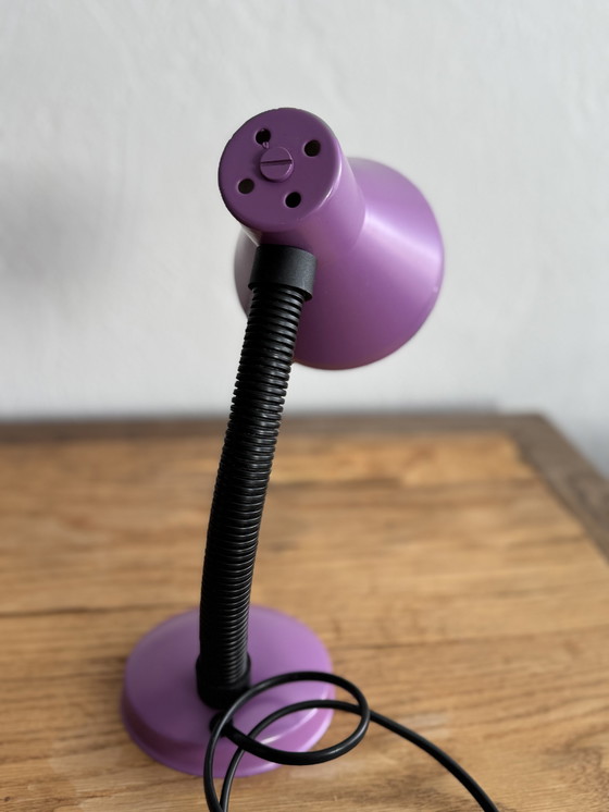 Image 1 of Lampe de bureau vintage violette 70s/80s