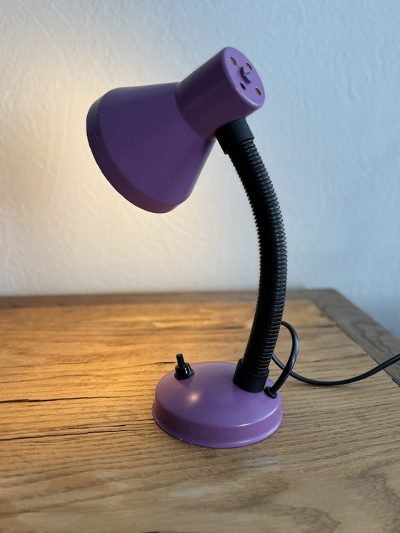 Image 1 of Lampe de bureau vintage violette 70s/80s