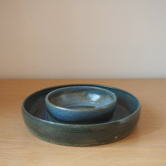 Image 1 of Bol de service 1970S, poterie artisanale