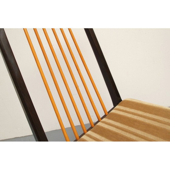 Image 1 of Ensemble de 4 chaises de salle à manger vintage en bois massif, années 1950