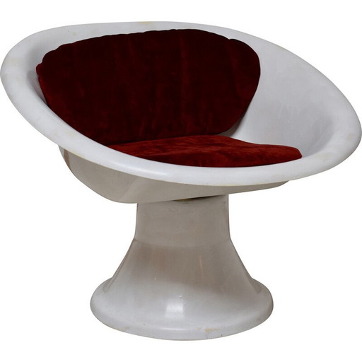 Fauteuil Mercurio en méthacrylate acrylique blanc par Claude Courtecuisse pour Cataneo, 1967