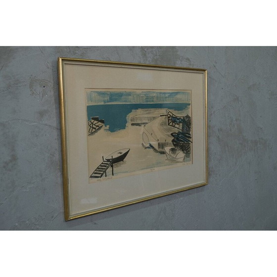 Image 1 of Lithographie moderne vintage d'Allan Erwö, Suède 1964