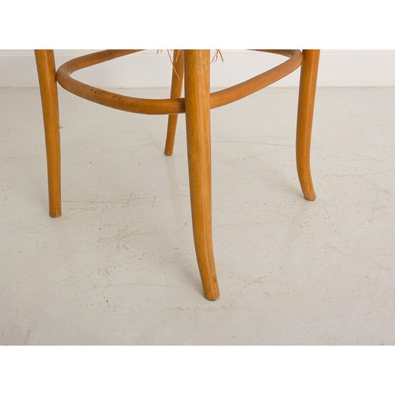 Image 1 of Chaise vintage en hêtre et en rotin