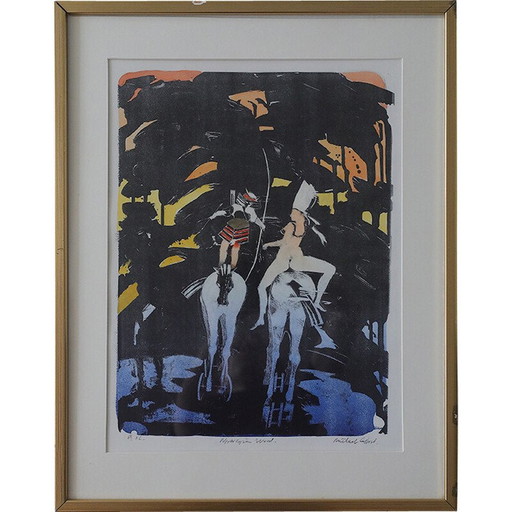 Lithographie vintage de Michael Casford