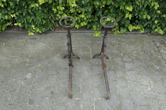 Image 1 of 2x boules de feu antiques lourdes et vintage