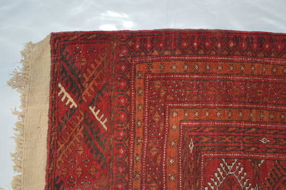 Image 1 of Tapis berbère rouge, fabriqué en Afghanistan