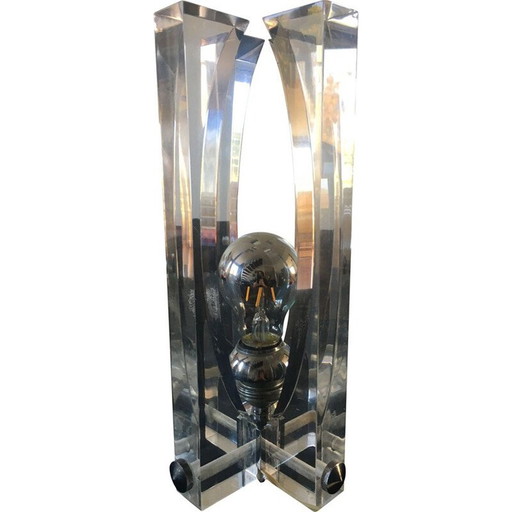 Lampe vintage en plexiglas de Michel Dumas