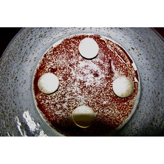 Image 1 of Plat vintage à motif d'oiseau en céramique d'accolay, 1950