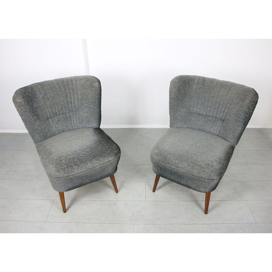 Image 1 of Paire de fauteuils de cocktail Art Déco en bleu