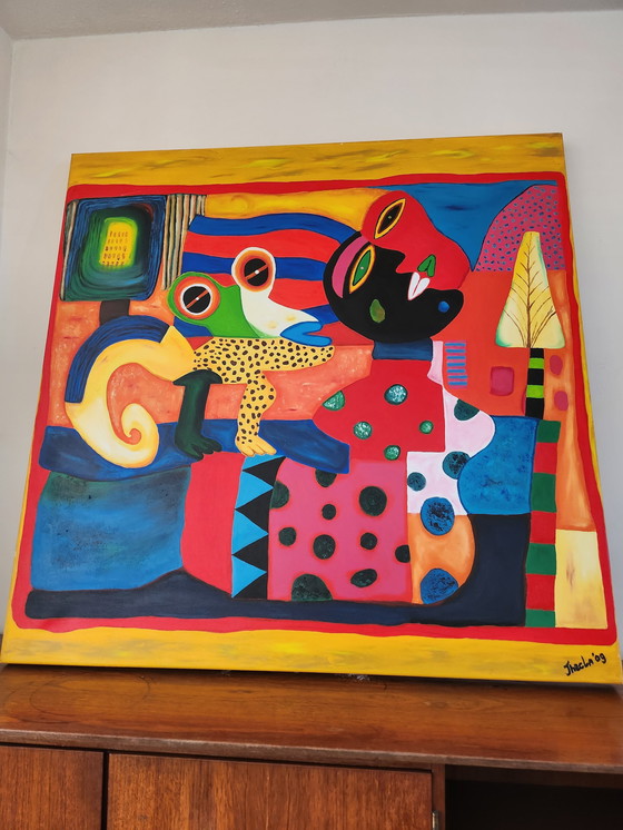 Image 1 of 1X Peinture 100Cmx100Cm Art Moderne