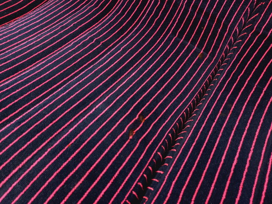 Image 1 of Canapé Modulable Vintage Snake Composé De 11 Modules Chauffeuses Et 3 Poufs En Tissu Velours Des Années 70 80