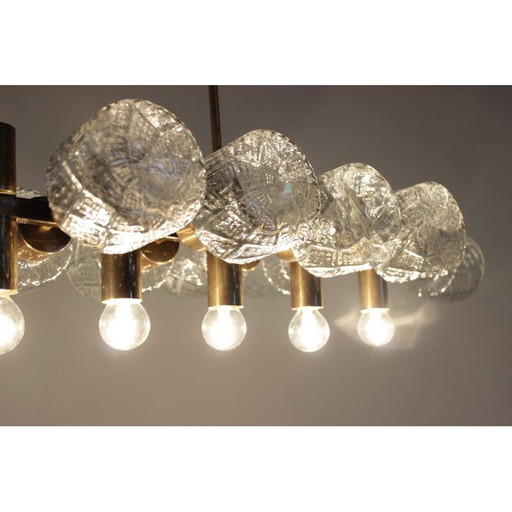 Lustre vintage en verre, Tchécoslovaquie 1970