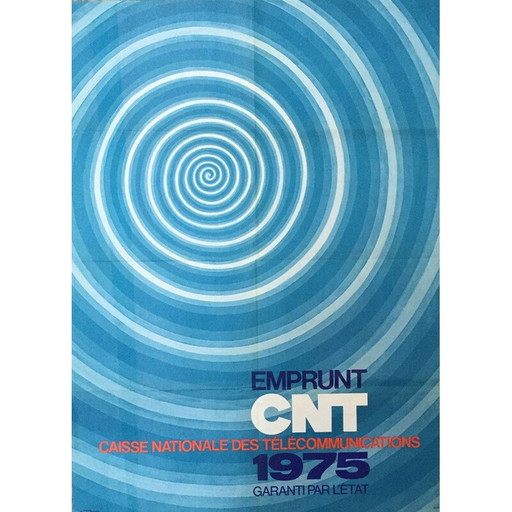 Affiche vintage Emprunt Cnt, 1975