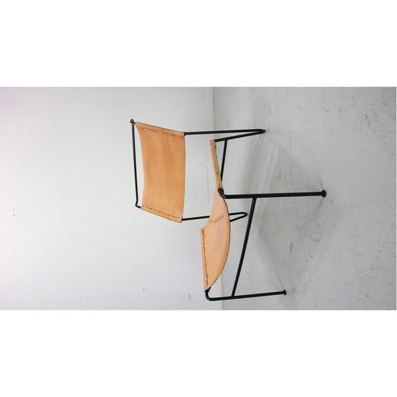 Image 1 of Chaise vintage en métal laqué par A. Dolleman pour Metz et Co, Pays-Bas 1950