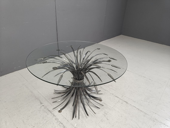 Image 1 of Table d'appoint Coco Chanel en métal Vintage Sheaf Of Wheat