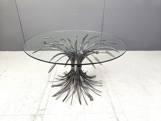 Image 1 of Table d'appoint Coco Chanel en métal Vintage Sheaf Of Wheat