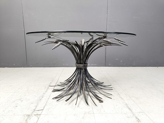 Image 1 of Table d'appoint Coco Chanel en métal Vintage Sheaf Of Wheat