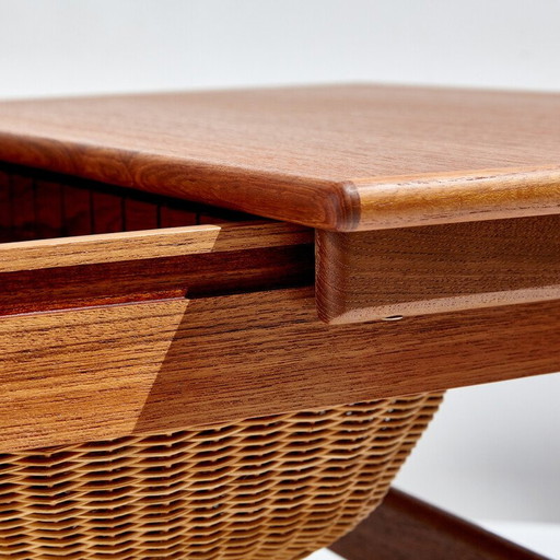 Table de couture vintage en teck de Kai Kristiansen pour Vildbjerg Møbelfabrik, 1960